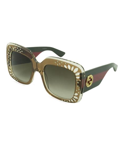 gucci sunglasses with red stripe